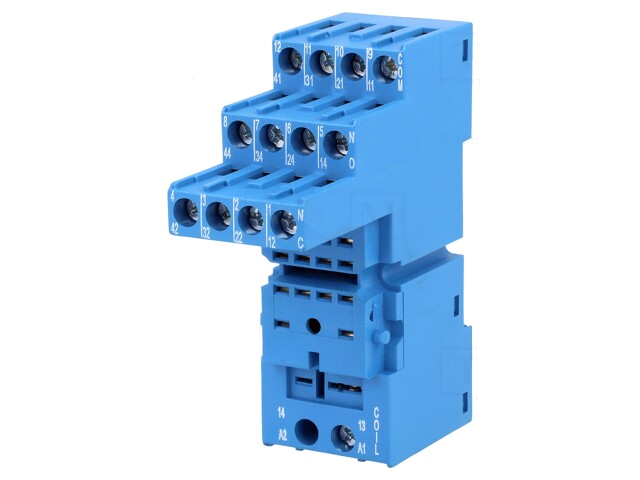Socket; PIN: 14; 10A; 250VAC; 55.32,55.34,85.04; op DIN-rail Socket; PIN: 14; 10A; 250VAC; 55.32,55.34,85.04; op DIN-rail